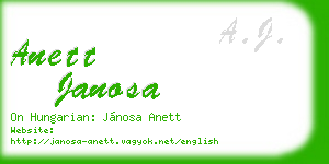 anett janosa business card